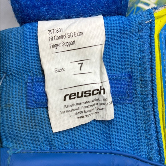Reusch Soccer Goalie Gloves Fit Control SG Extra Finger Support SZ 7 - Picture 6 of 7